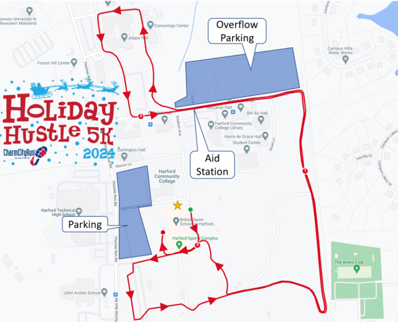 holiday hustle 5k course map